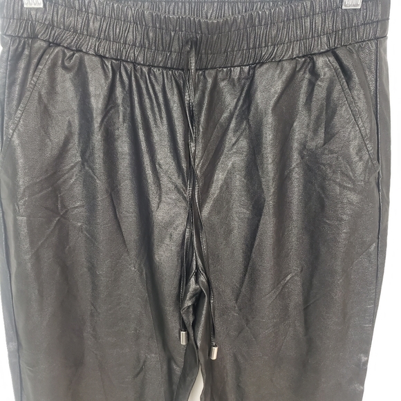 89th & Madison Faux Black Joggers - Picture 3 of 9